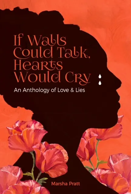 A book cover with a silhouette of a woman and flowers.